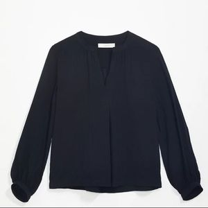 Textured Split Neck Blouse XL New